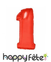 Ballon chiffre géant rouge de 102cm, image 3