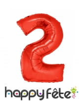 Ballon chiffre géant rouge de 102cm, image 4