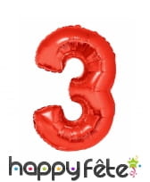 Ballon chiffre géant rouge de 102cm, image 5