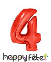 Ballon chiffre géant rouge de 102cm, image 6