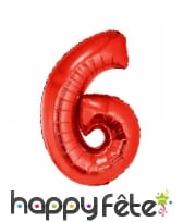 Ballon chiffre géant rouge de 102cm, image 8