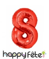 Ballon chiffre géant rouge de 102cm, image 10