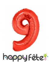 Ballon chiffre géant rouge de 102cm, image 11