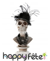 Buste crâne gothique de 27 cm