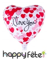 Ballon coeur I love you de 52cm