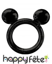 Ballon cadre noir tête de Mickey ronde, 68 x 63 cm