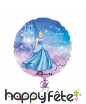 Ballon Cendrillon rond en aluminium