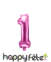 Ballon chiffre rose de 35 cm, image 2