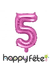 Ballon chiffre rose de 35 cm, image 6
