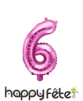 Ballon chiffre rose de 35 cm, image 7