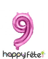 Ballon chiffre rose de 35 cm, image 10