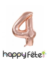 Ballon chiffre rose métallisé, 36 cm, image 5