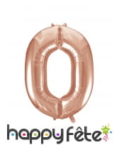 Ballon chiffre rose métallisé de 86cm, image 1