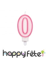 Bougie chiffre rose de 8,5 cm, image 1