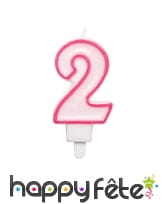 Bougie chiffre rose de 8,5 cm, image 3