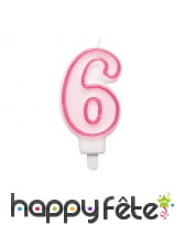 Bougie chiffre rose de 8,5 cm, image 7