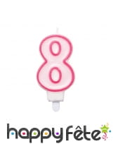 Bougie chiffre rose de 8,5 cm, image 9