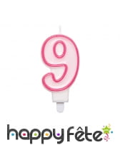 Bougie chiffre rose de 8,5 cm, image 10