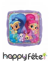 Ballon carré Shimmer et Shine, 48 x 73 cm