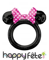 Ballon cadre tête de Minnie Mouse noir, 73 x 71cm