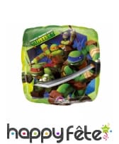 Ballon carré Tortues Ninja à l'action de 23 cm