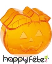 Boite citrouille transparente à bonbons