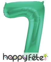 Ballon chiffre vert en aluminium de 86 cm, image 8