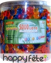 Boîte de 5000 pions multicolores