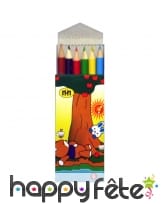 Boite de 6 crayons de couleurs, 9cm