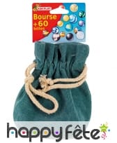 Bourse de 60 billes multicolores