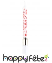 Bougie d'anniversaire blanche et musicale