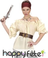 Blouse dame beige, image 1