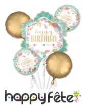 Bouquet de ballons Happy Birthday