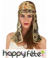 Bandeau doré égyptien avec voile décoré, image 1