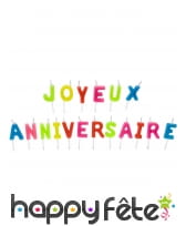 Bougies de lettres Joyeux anniversaire