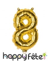 Ballon doré métallisé en forme de chiffre, image 9