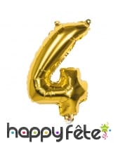 Ballon doré métallisé en forme de chiffre, image 5