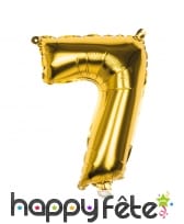 Ballon doré métallisé en forme de chiffre, image 8