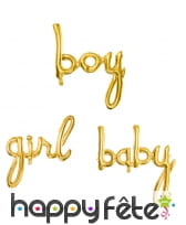 Ballon de naissance doré, 70 cm