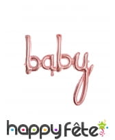 Ballon de naissance rose doré, 77 x 70 cm, image 2