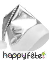 Bonnet de Noël argenté effet métallisé