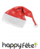 Bonnet de Noel avec flocons imprimés