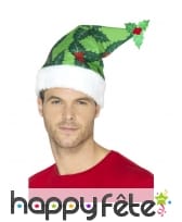 Bonnet de Noël recouvert de motifs gui