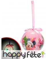 Boule de Noël Minnie lumineuse 7,5 cm