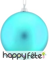 Boule de noël turquoise mat de 10cm