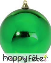 Boule de noël vert brillant de 20 cm