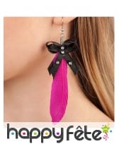 Boucles d'oreilles avec plume adulte, image 2