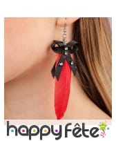 Boucles d'oreilles avec plume adulte, image 3