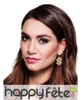 Boucles d'oreilles dollar doré