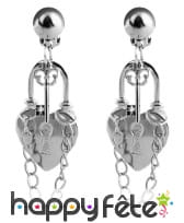 Boucles d'oreilles en forme de cadenas, image 1